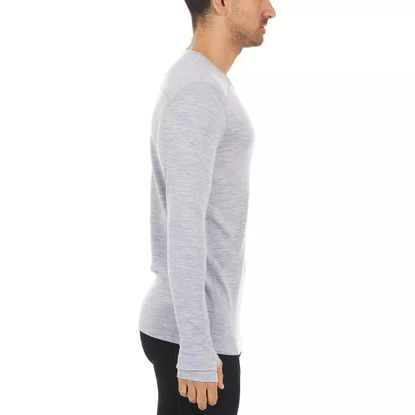 Minus33 Merino Wool Woolverino Mens Midweight Long Sleeve Crew  85 Merino Wool 13 Nylon 2 SpandexAsh Gray