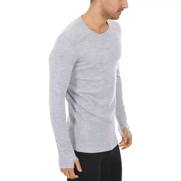 Minus33 Merino Wool Woolverino Mens Midweight Long Sleeve Crew  85 Merino Wool 13 Nylon 2 SpandexAsh Gray