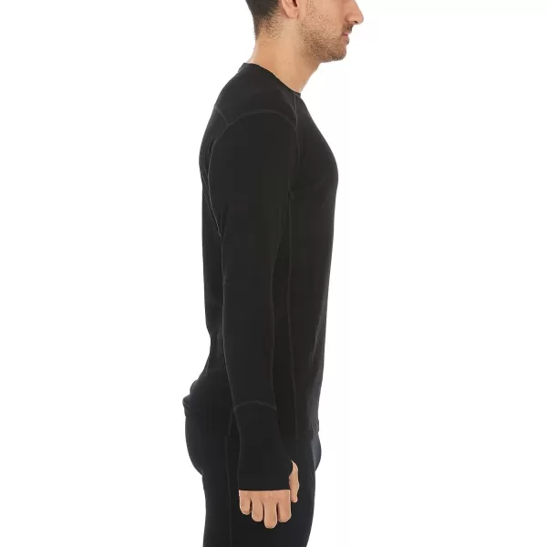 Minus33 Merino Wool Woolverino Mens Midweight Long Sleeve Crew  85 Merino Wool 13 Nylon 2 SpandexBlack