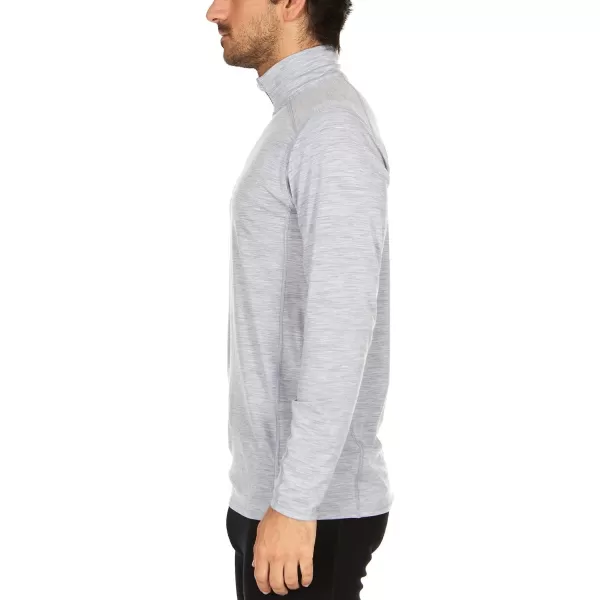 Minus33 Merino Wool Woolverino Micro 14 Zip Mens Mock Neck  84 Merino Wool 12 Nylon 4 SpandexAsh Gray