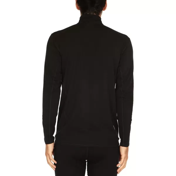 Minus33 Merino Wool Woolverino Micro 14 Zip Mens Mock Neck  84 Merino Wool 12 Nylon 4 SpandexBlack