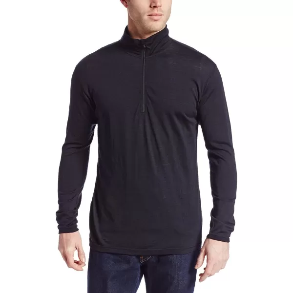 Minus33 Merino Wool Woolverino Micro 14 Zip Mens Mock Neck  84 Merino Wool 12 Nylon 4 SpandexBlack