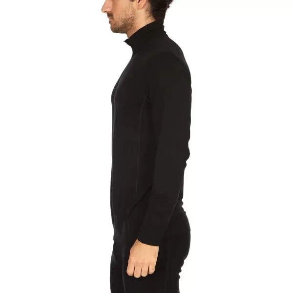 Minus33 Merino Wool Woolverino Micro 14 Zip Mens Mock Neck  84 Merino Wool 12 Nylon 4 SpandexBlack