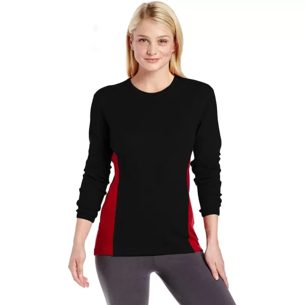 Minus33 Womens Ossipee Midweight Crew Top  100 Merino Wool  Long Sleeve Thermal Base Layer  No Itch Renewable FabricBlack True Red