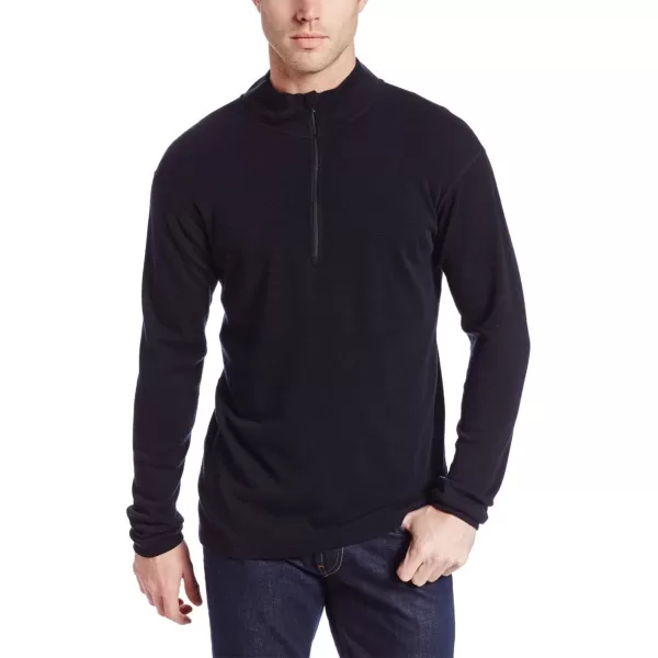 Minus33100 Merino Wool  Isolation Mens Midweight Quarter Zip  Warm Pullover  Outdoor Recreation SweaterBlack