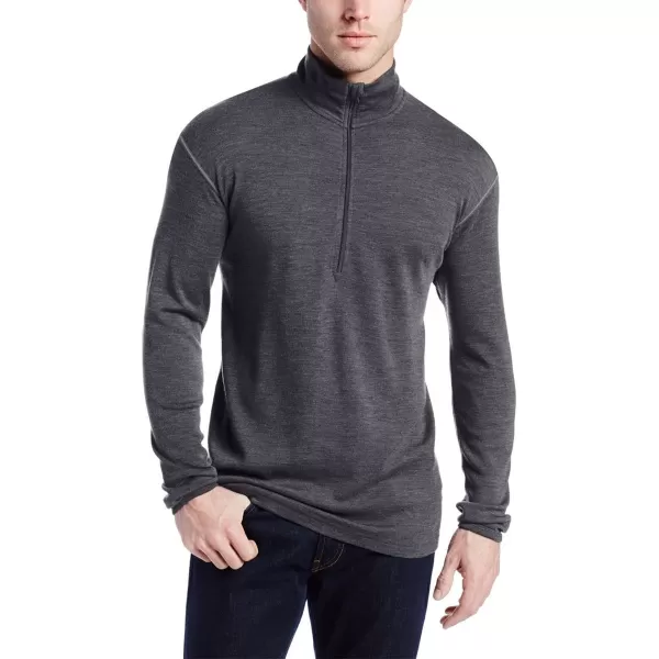 Minus33100 Merino Wool  Isolation Mens Midweight Quarter Zip  Warm Pullover  Outdoor Recreation SweaterCharcoal Gray