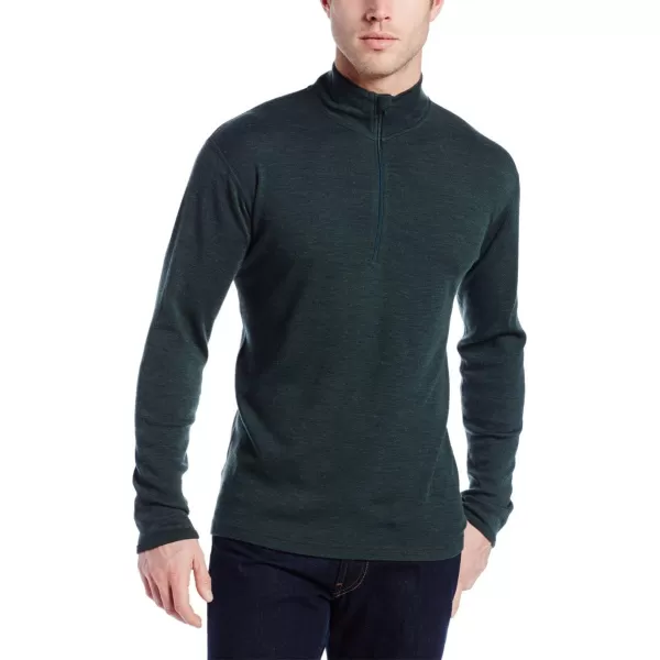 Minus33100 Merino Wool  Isolation Mens Midweight Quarter Zip  Warm Pullover  Outdoor Recreation SweaterForest Green