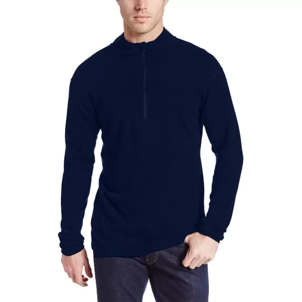 Minus33100 Merino Wool  Isolation Mens Midweight Quarter Zip  Warm Pullover  Outdoor Recreation SweaterNavy Blue