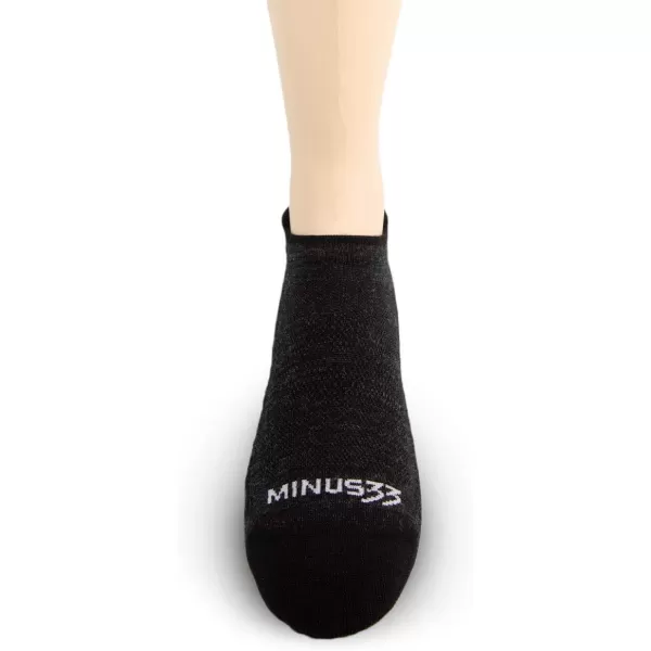 USA Made  No Show Tab Socks  Running Socks  Merino Wool  Mountain HeritageS32 Micro  Cushion Black