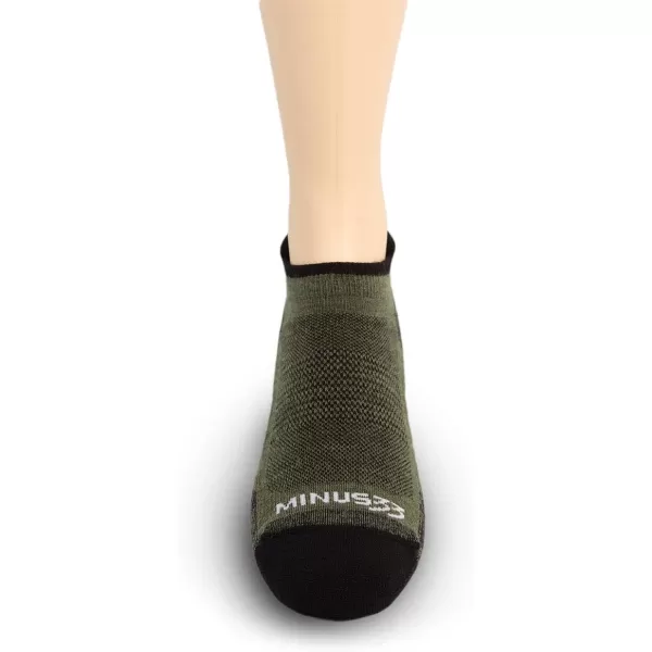 USA Made  No Show Tab Socks  Running Socks  Merino Wool  Mountain HeritageS32 Micro  Cushion Olive Drab