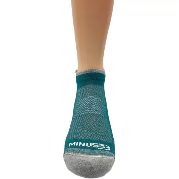 USA Made  No Show Tab Socks  Running Socks  Merino Wool  Mountain HeritageS32 Micro  Cushion Teal Green