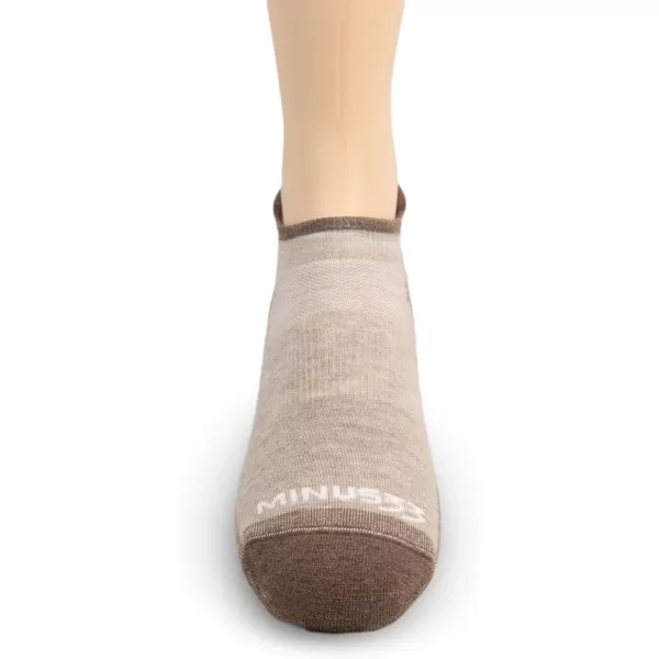 USA Made  No Show Tab Socks  Running Socks  Merino Wool  Mountain HeritageS52 Lightweight Oatmeal