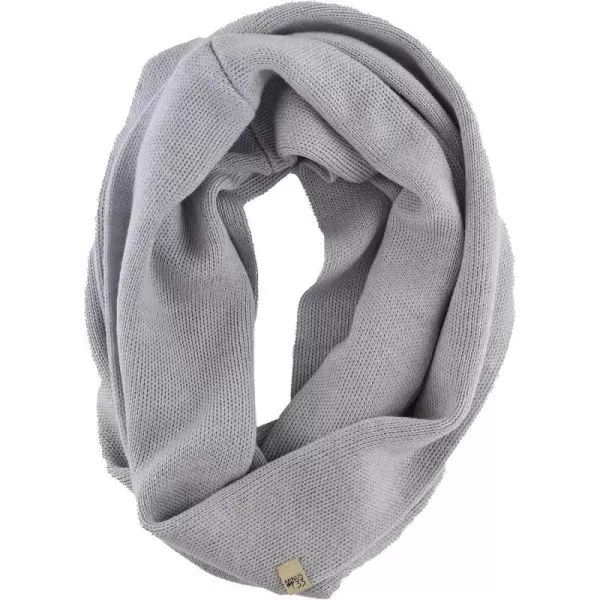 100 Merino Wool Everyday Knit Infinity Scarf  Winter Loop Scarf  Midweight Scarves for Women and MenAsh Gray