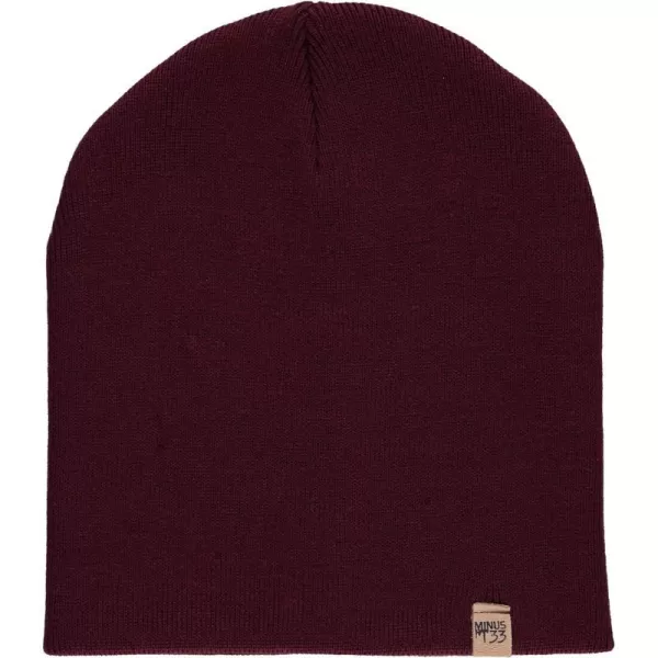 100 Merino Wool Expedition Knit Beanie  Heavyweight Winter HatBurgundy