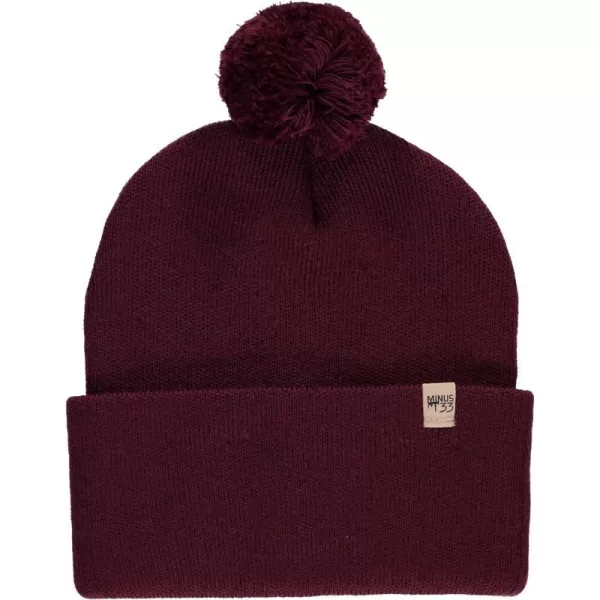 100 Merino Wool Midweight Everyday Knit Cuff Pom Beanie  Winter Pom Pom HatBurgundy