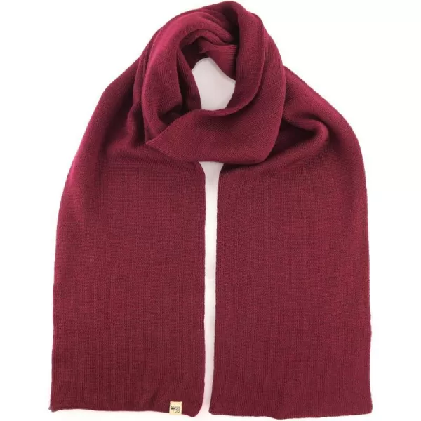 100 Merino Wool Minus33 Everyday Knit Scarf  Winter Scarf  Midweight Scarves for Women and MenBurgundy