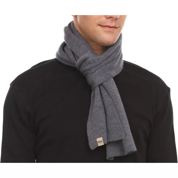 100 Merino Wool Minus33 Everyday Knit Scarf  Winter Scarf  Midweight Scarves for Women and MenCharcoal Gray