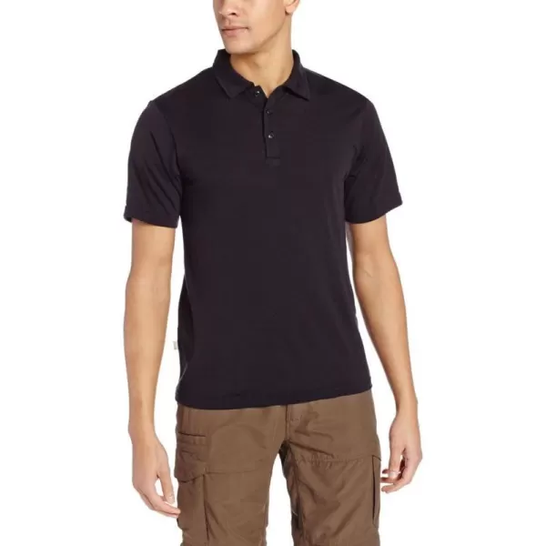 Mens Polo Shirt  Merino Wool  Golf Shirt  Work ShirtBlack