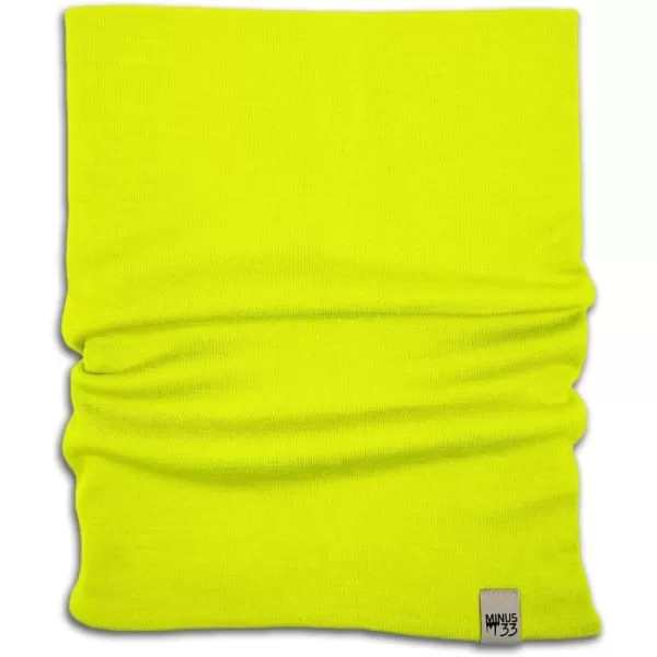 Minus33  Midweight Neck Gaiter  100 Merino Wool  Multipurpose Headwear  Skiing Neck Warmer  Winter Face MaskHigh Visibility