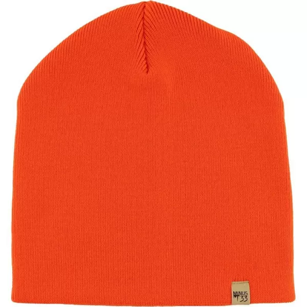 Minus33 Expedition Knit Beanie  100 Merino Wool  Heavyweight Winter HatBlaze Orange