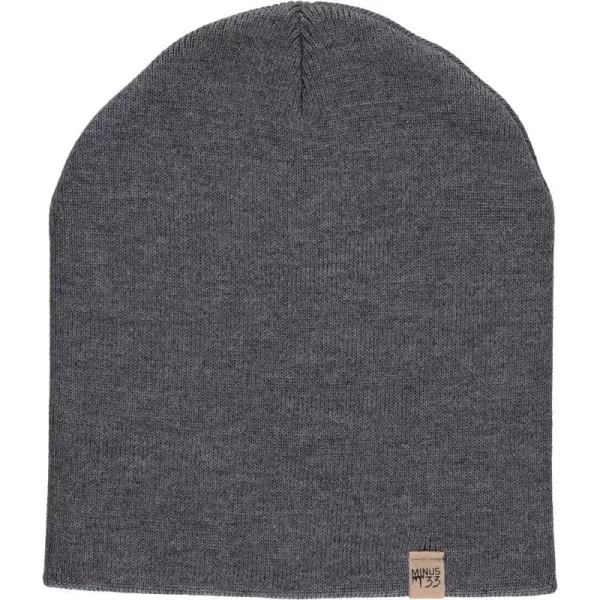 Minus33 Expedition Knit Beanie  100 Merino Wool  Heavyweight Winter HatCharcoal Gray