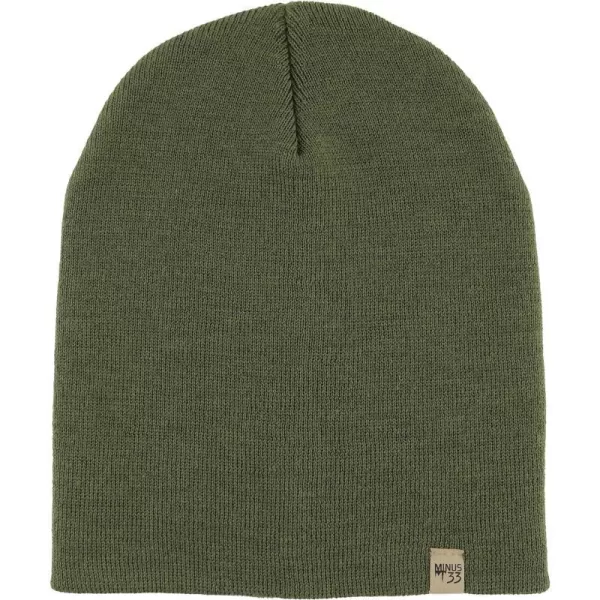 Minus33 Expedition Knit Beanie  100 Merino Wool  Heavyweight Winter HatOlive Drab