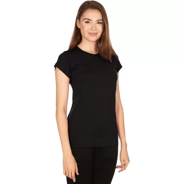 Minus33 Merino Wool 2001 Appalachia Womens Lightweight Short Sleeve Crew  No Itch Renewable FabricBlack