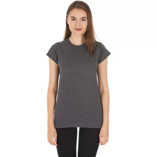 Minus33 Merino Wool 2001 Appalachia Womens Lightweight Short Sleeve Crew  No Itch Renewable FabricCharcoal Grey