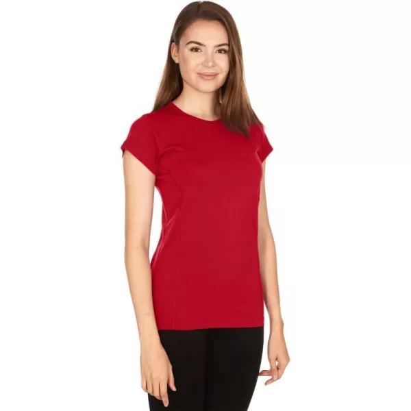 Minus33 Merino Wool 2001 Appalachia Womens Lightweight Short Sleeve Crew  No Itch Renewable FabricTrue Red