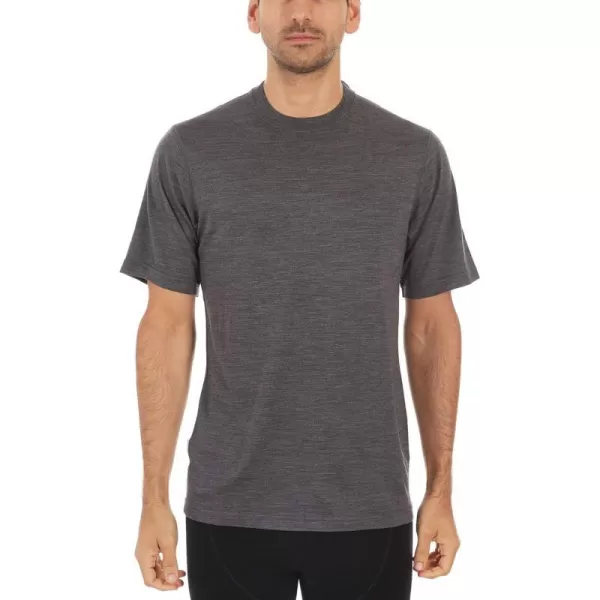 Minus33 Merino Wool 703 Algonquin Mens Lightweight Short Sleeve Crew  No Itch Renewable FabricCharcoal Grey