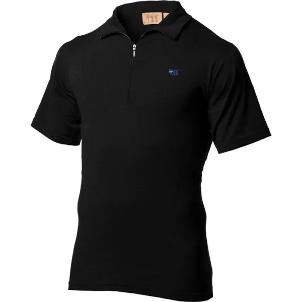 Minus33 Merino Wool 715 Tarleton Mens Lightweight Short Sleeve 14 ZipBlack