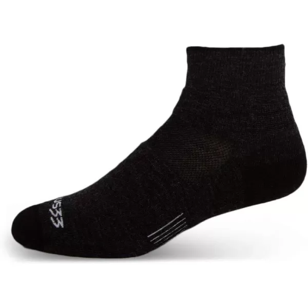 Minus33 Merino Wool Clothing Mountain Heritage All Season Lightweight Ankle Socks Made in USA New HampshireBlack