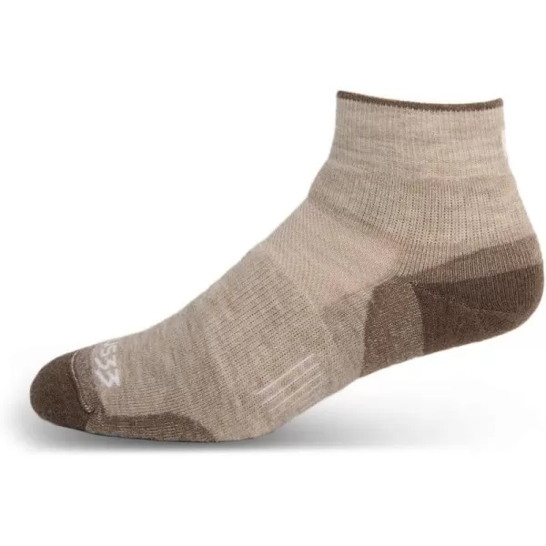 Minus33 Merino Wool Clothing Mountain Heritage All Season Lightweight Ankle Socks Made in USA New HampshireOatmeal