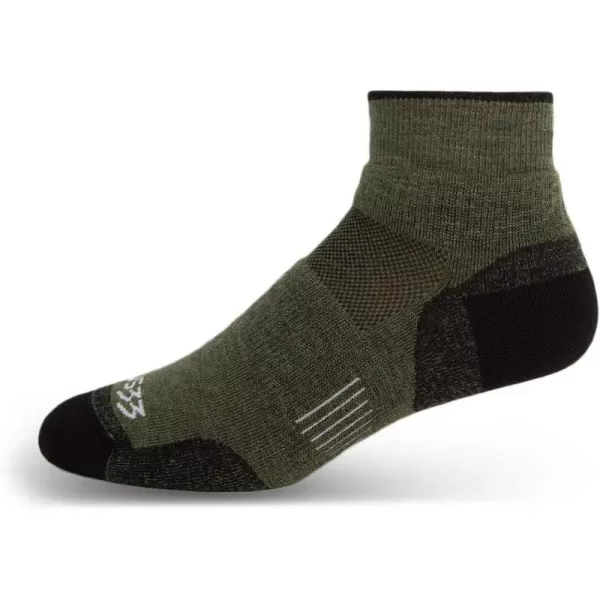 Minus33 Merino Wool Clothing Mountain Heritage All Season Lightweight Ankle Socks Made in USA New HampshireOlive Drab