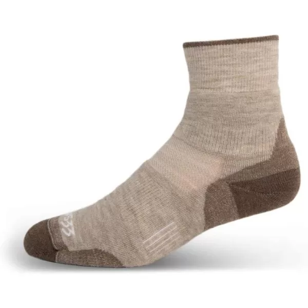 Minus33 Merino Wool Clothing Mountain Heritage All Season Lightweight Mini Crew Socks Made in USA New HampshireOatmeal