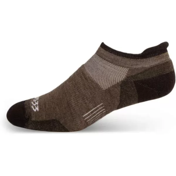 Minus33 Merino Wool Clothing Mountain Heritage All Season Lightweight No Show Tab Socks Made in USA New HampshireCoffee