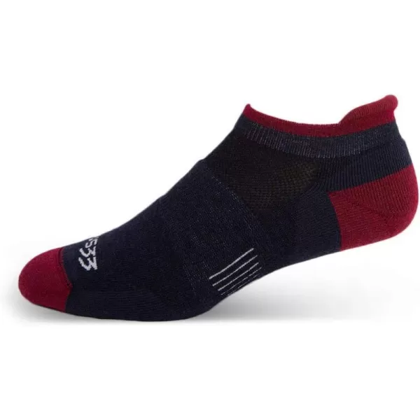 Minus33 Merino Wool Clothing Mountain Heritage All Season Lightweight No Show Tab Socks Made in USA New HampshirePatriot