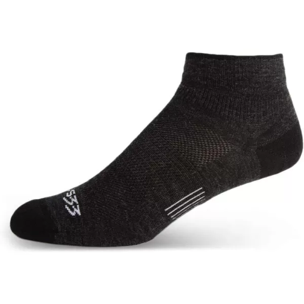 Minus33 Merino Wool Clothing Mountain Heritage Ankle Liner Socks Made in USA New HampshireBlack