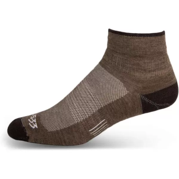 Minus33 Merino Wool Clothing Mountain Heritage Ankle Liner Socks Made in USA New HampshireCoffee