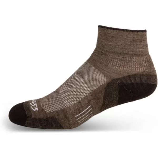 Minus33 Merino Wool Clothing Mountain Heritage Full Cushion Ankle Socks Made in USA New HampshireCoffee