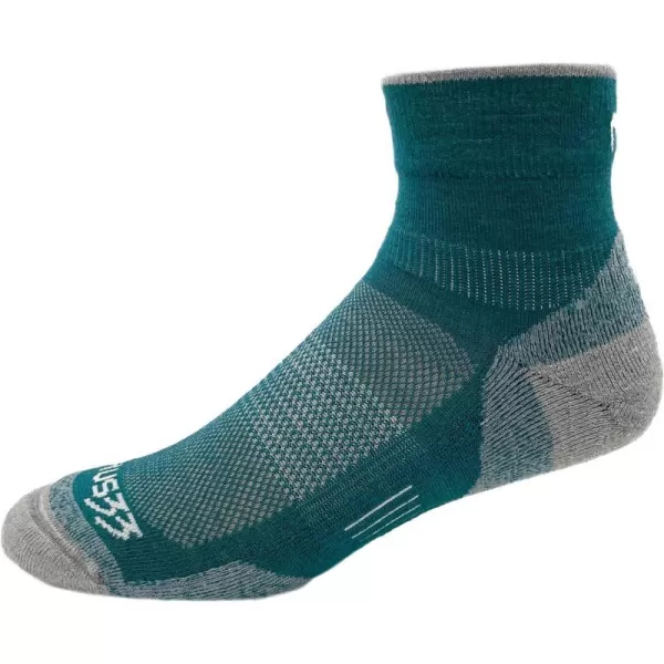 Minus33 Merino Wool Clothing Mountain Heritage Full Cushion Ankle Socks Made in USA New HampshireTeal Green