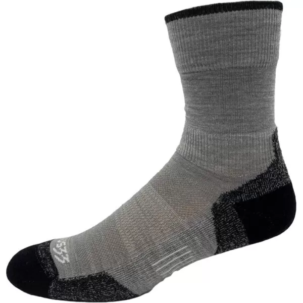 Minus33 Merino Wool Clothing Mountain Heritage Full Cushion Crew Socks Made in USA New HampshireAsh Gray