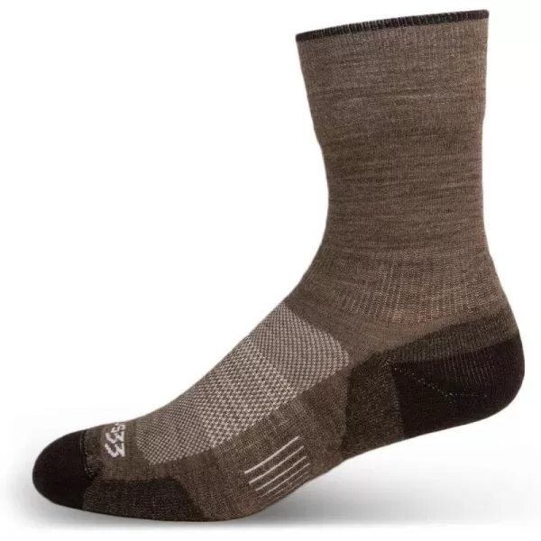 Minus33 Merino Wool Clothing Mountain Heritage Full Cushion Crew Socks Made in USA New HampshireCoffee