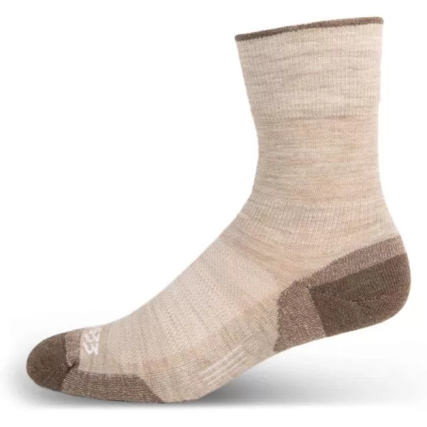 Minus33 Merino Wool Clothing Mountain Heritage Full Cushion Crew Socks Made in USA New HampshireOatmeal