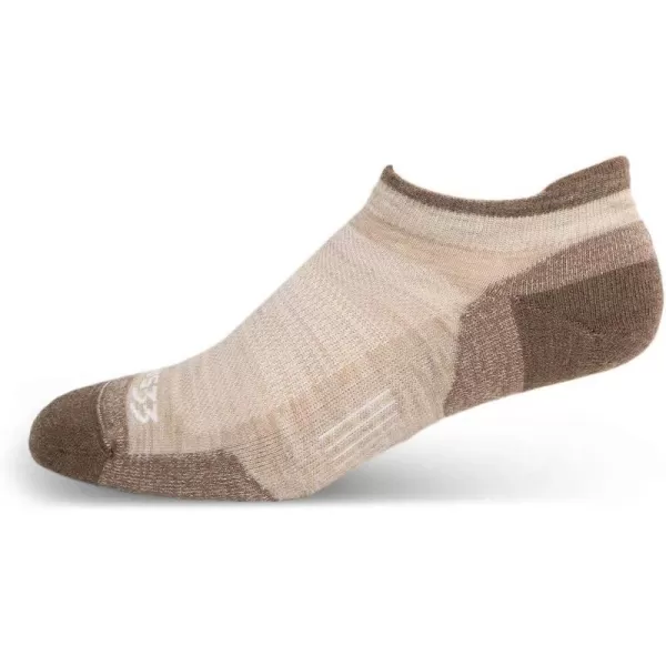 Minus33 Merino Wool Clothing Mountain Heritage Full Cushion No Show Tab Socks Made in USA New HampshireOatmeal