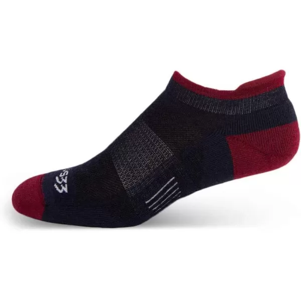 Minus33 Merino Wool Clothing Mountain Heritage Full Cushion No Show Tab Socks Made in USA New HampshirePatriot