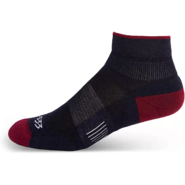 Minus33 Merino Wool Clothing Mountain Heritage Light Cushion Ankle Socks Made in USA New HampshirePatriot