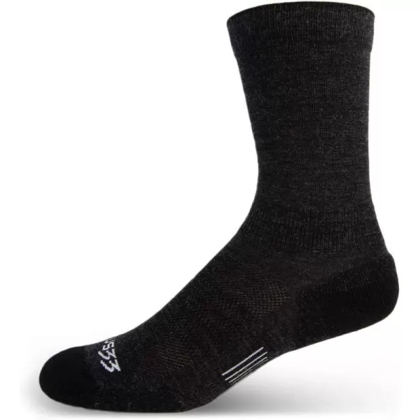 Minus33 Merino Wool Clothing Mountain Heritage Light Cushion Boot Socks Made in USA New HampshireBlack