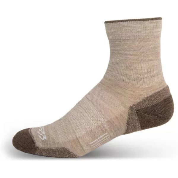 Minus33 Merino Wool Clothing Mountain Heritage Light Cushion Mini Crew Socks Made in USA New HampshireOatmeal