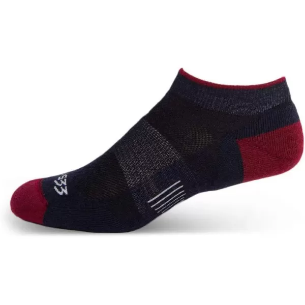 Minus33 Merino Wool Clothing Mountain Heritage Light Cushion No Show Socks Made in USA New HampshirePatriot